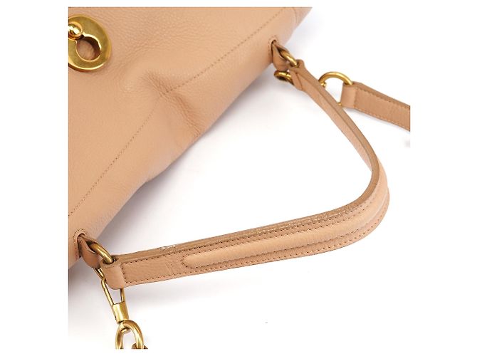 Yves Saint Laurent Borsa 2-Way Muse Two in pelle beige - vista 13