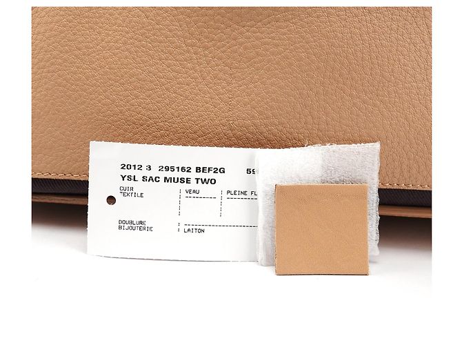 Yves Saint Laurent Borsa 2-Way Muse Two in pelle beige - vista 15