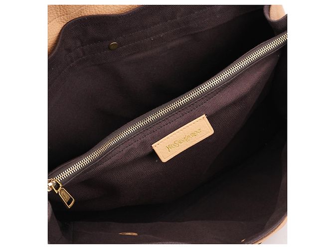 Yves Saint Laurent Borsa 2-Way Muse Two in pelle beige - vista 17