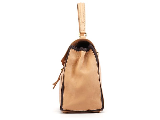 Yves Saint Laurent Borsa 2-Way Muse Two in pelle beige - vista 2