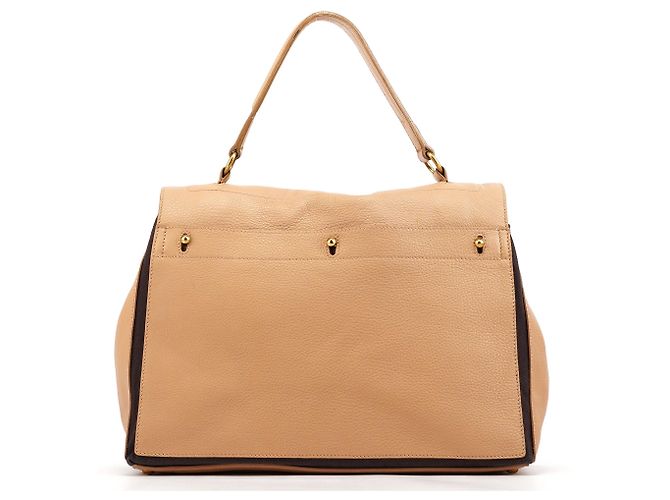 Yves Saint Laurent Borsa 2-Way Muse Two in pelle beige - vista 3