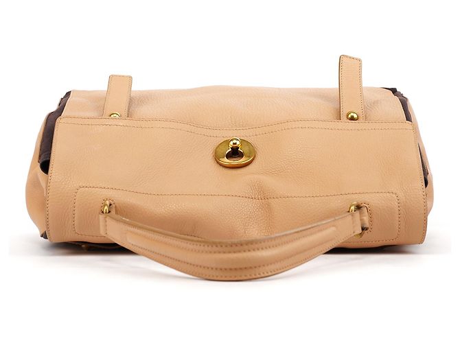 Yves Saint Laurent Borsa 2-Way Muse Two in pelle beige - vista 4