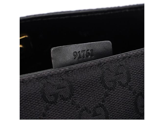 Gucci Borsa a tracolla GG in tela nera - vista 12