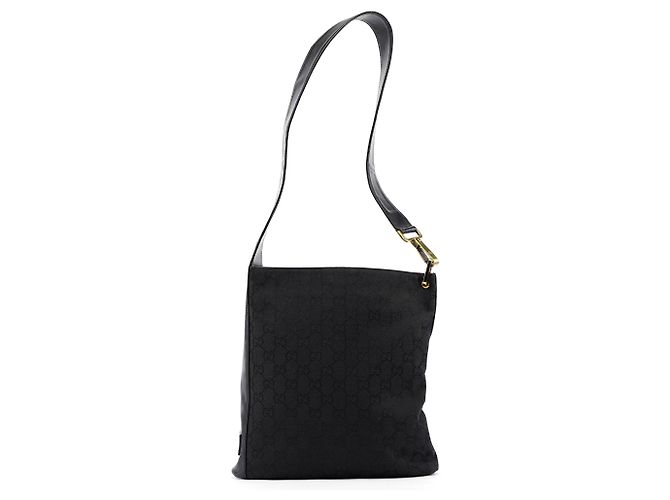 Gucci Borsa a tracolla GG in tela nera - vista 3