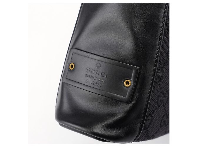 Gucci Borsa a tracolla GG in tela nera - vista 6