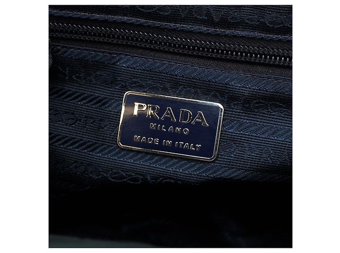 Prada Borsa City Tote in Tessuto Navy - vista 13