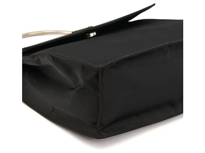 Prada Borsa Tote Black Tessuto Metallo - vista 7