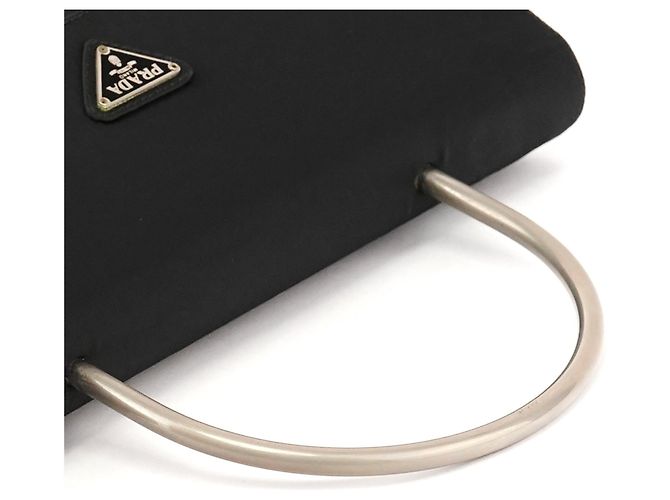 Prada Borsa Tote Black Tessuto Metallo - vista 9