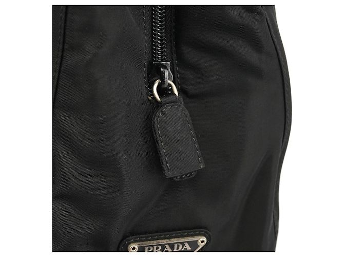 Prada Saco Tote 1998 Black Tessuto Mare Nylon com pegas de resina - vista 6
