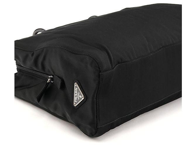 Prada Saco Tote 1998 Black Tessuto Mare Nylon com pegas de resina - vista 8