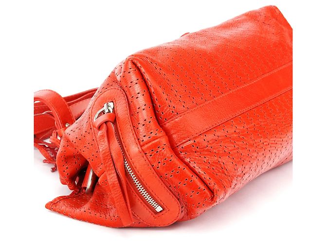 Chloé Borsa Kerala in pelle traforata rossa - vista 11