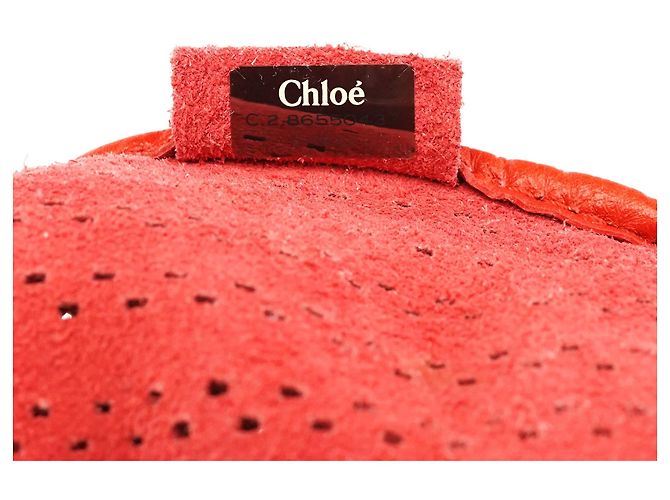 Chloé Borsa Kerala in pelle traforata rossa - vista 16