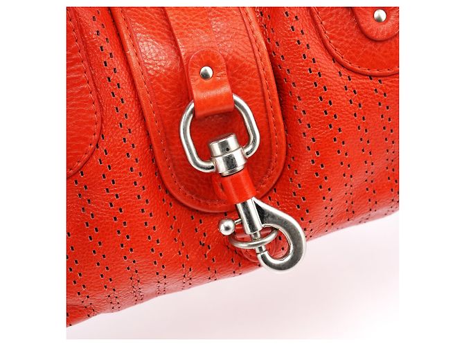 Chloé Borsa Kerala in pelle traforata rossa - vista 6