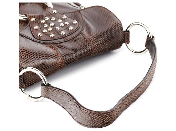 Dolce & Gabbana Brown Python Leather Buckle Shoulder Bag - view 11