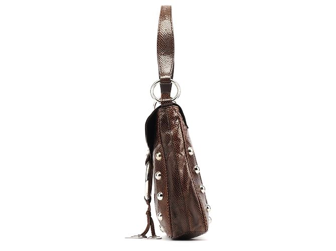 Dolce & Gabbana Brown Python Leather Buckle Shoulder Bag - view 2