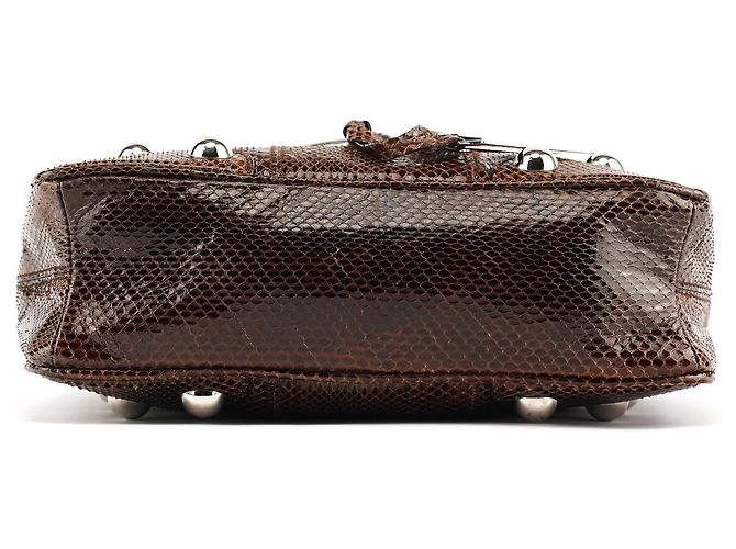 Dolce & Gabbana Brown Python Leather Buckle Shoulder Bag - view 5