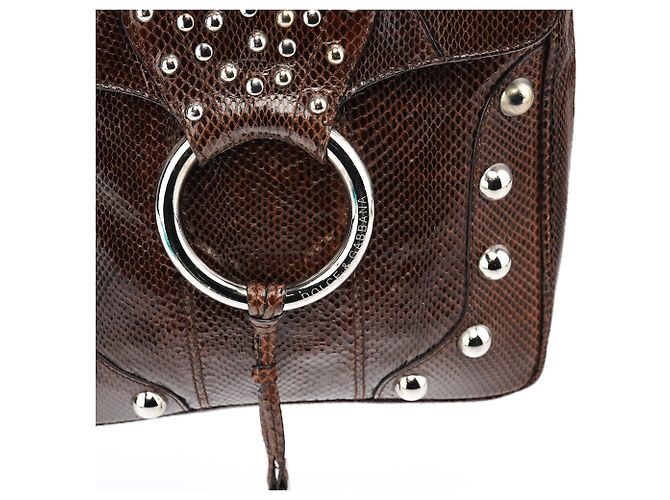 Dolce & Gabbana Brown Python Leather Buckle Shoulder Bag - view 6