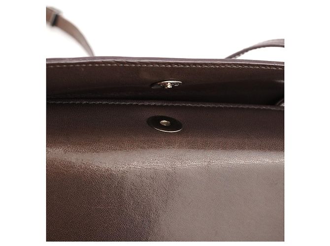 Gucci Borsa crossbody a patta in pelle di vitello marrone - vista 10