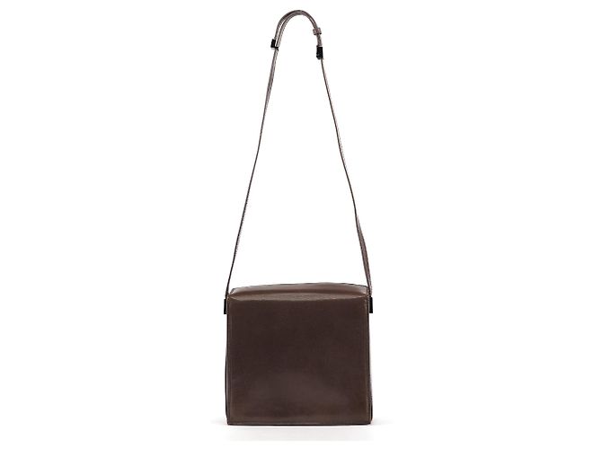 Gucci Borsa crossbody a patta in pelle di vitello marrone - vista 3
