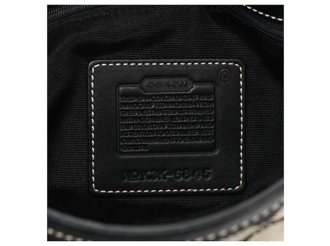 Coach Borsa a tracolla 6845 Grey Black Signature Canvas - vista 11