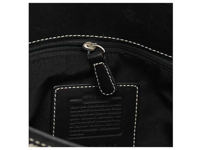 Coach Borsa a tracolla 6845 Grey Black Signature Canvas - vista 12