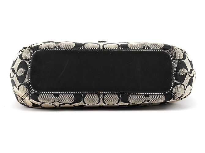 Coach Borsa a tracolla 6845 Grey Black Signature Canvas - vista 5