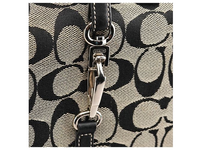 Coach Borsa a tracolla 6845 Grey Black Signature Canvas - vista 6