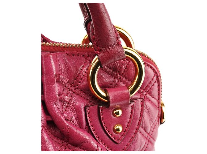 Marc Jacobs Borsa a tracolla Stam in pelle trapuntata rosa - vista 7