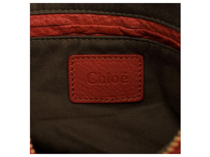 Chloé Borsa a tracolla Marcie in pelle rosso pallido - vista 19