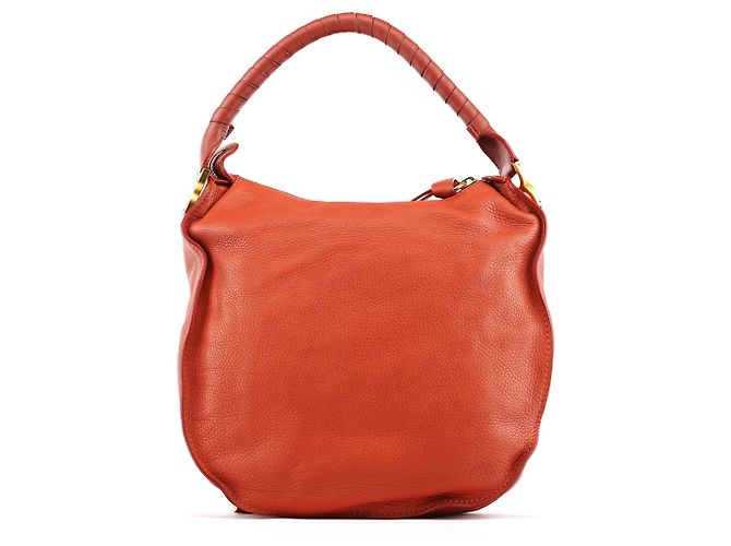 Chloé Borsa a tracolla Marcie in pelle rosso pallido - vista 3