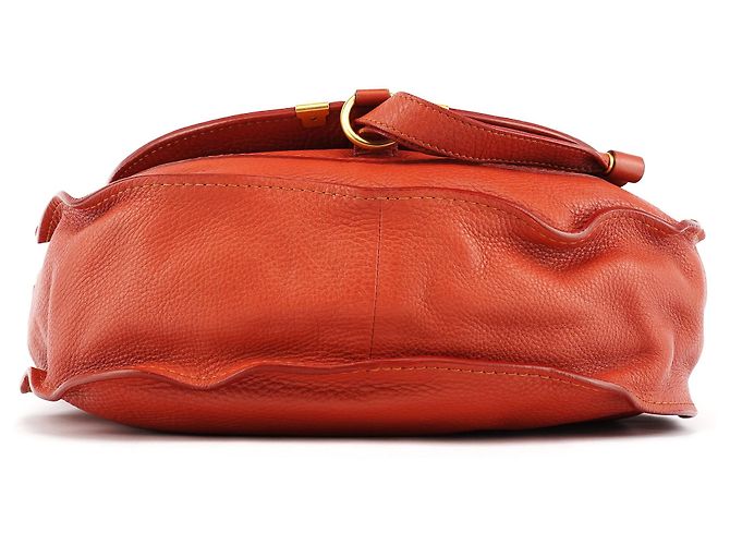Chloé Borsa a tracolla Marcie in pelle rosso pallido - vista 5