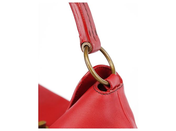 Miu Miu Borsa Hobo in vitello rosso con chiusura a rotazione Fall 2003 - vista 10