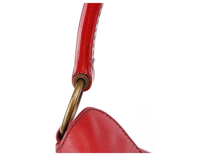 Miu Miu Borsa Hobo in vitello rosso con chiusura a rotazione Fall 2003 - vista 12