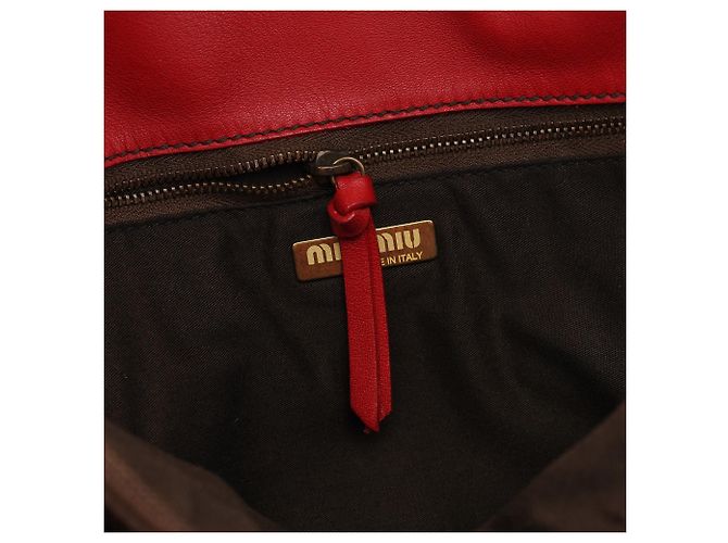 Miu Miu Borsa Hobo in vitello rosso con chiusura a rotazione Fall 2003 - vista 15
