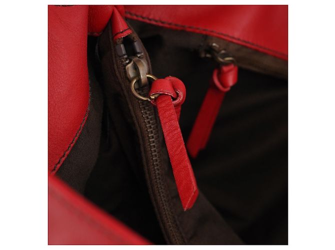 Miu Miu Borsa Hobo in vitello rosso con chiusura a rotazione Fall 2003 - vista 17