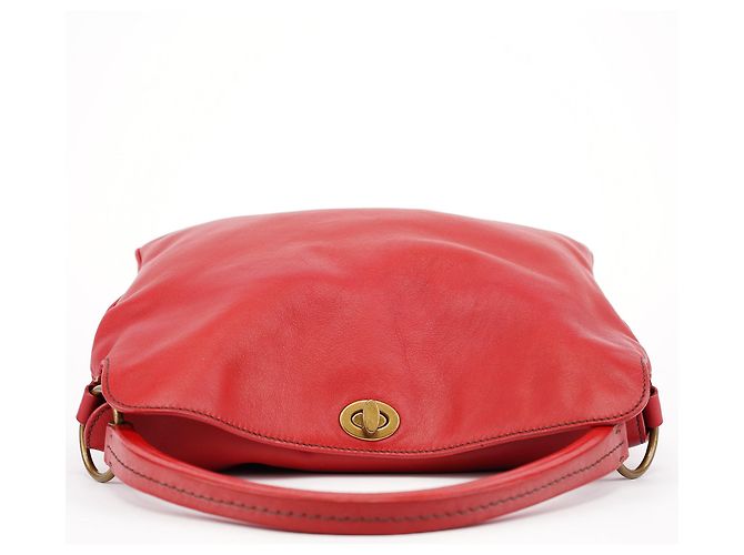 Miu Miu Borsa Hobo in vitello rosso con chiusura a rotazione Fall 2003 - vista 4