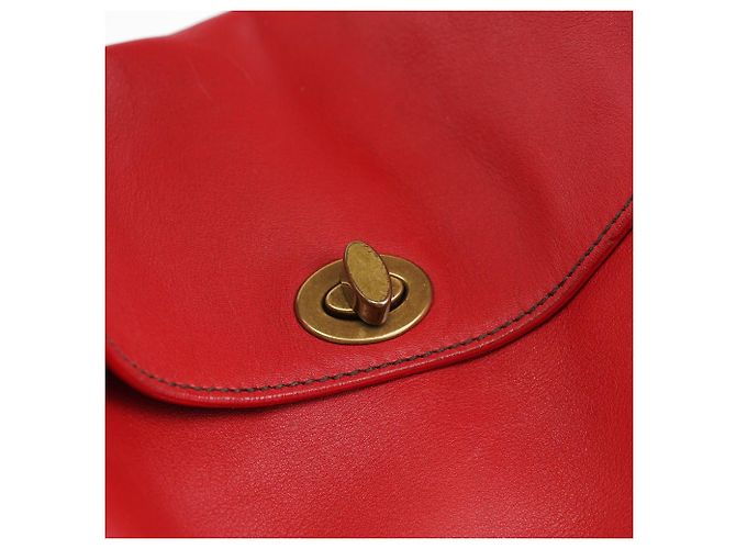 Miu Miu Borsa Hobo in vitello rosso con chiusura a rotazione Fall 2003 - vista 9