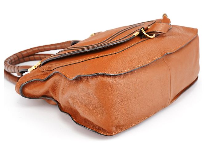 Chloé Borsa a tracolla Marcie in pelle marrone - vista 13