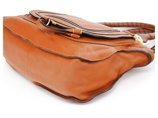 Chloé Borsa a tracolla Marcie in pelle marrone - vista 14