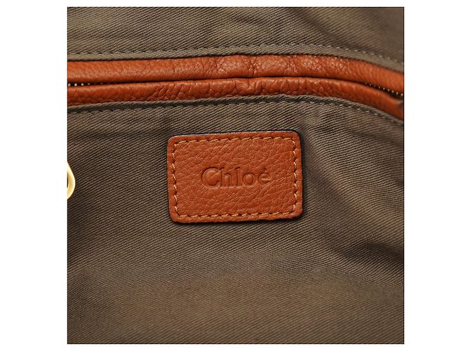 Chloé Borsa a tracolla Marcie in pelle marrone - vista 16