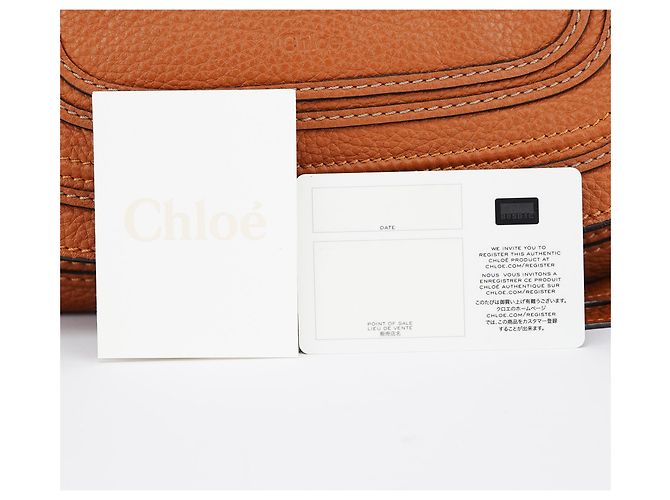 Chloé Borsa a tracolla Marcie in pelle marrone - vista 19