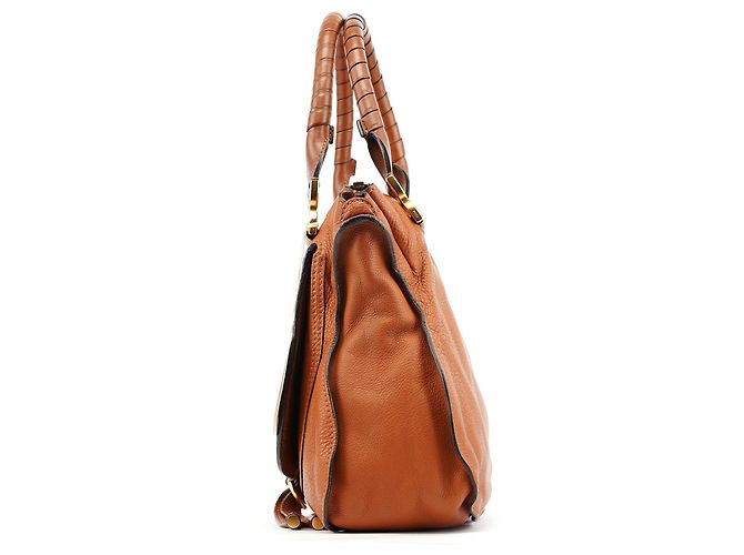 Chloé Borsa a tracolla Marcie in pelle marrone - vista 2