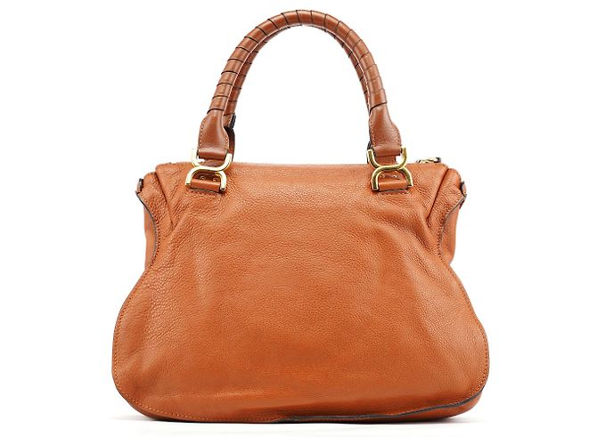 Chloé Borsa a tracolla Marcie in pelle marrone - vista 3