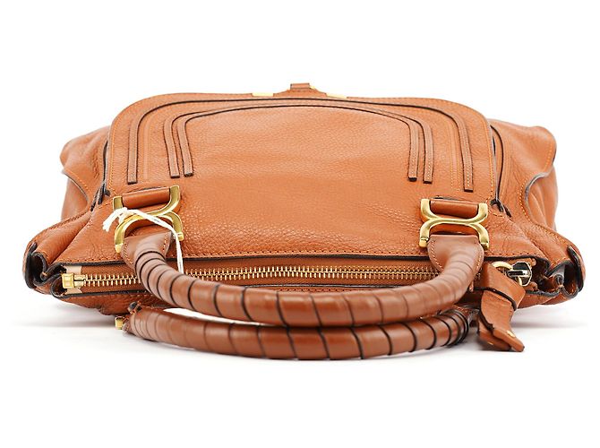 Chloé Borsa a tracolla Marcie in pelle marrone - vista 4