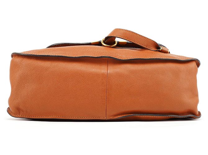 Chloé Borsa a tracolla Marcie in pelle marrone - vista 5
