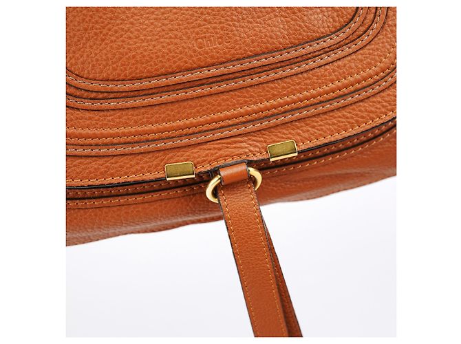 Chloé Borsa a tracolla Marcie in pelle marrone - vista 7