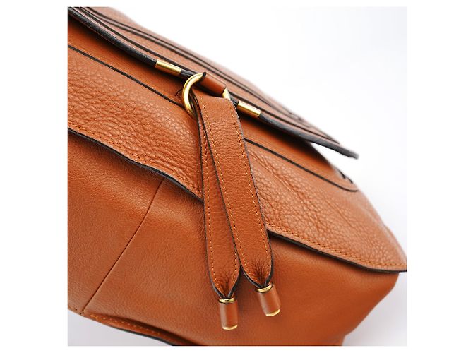 Chloé Borsa a tracolla Marcie in pelle marrone - vista 8