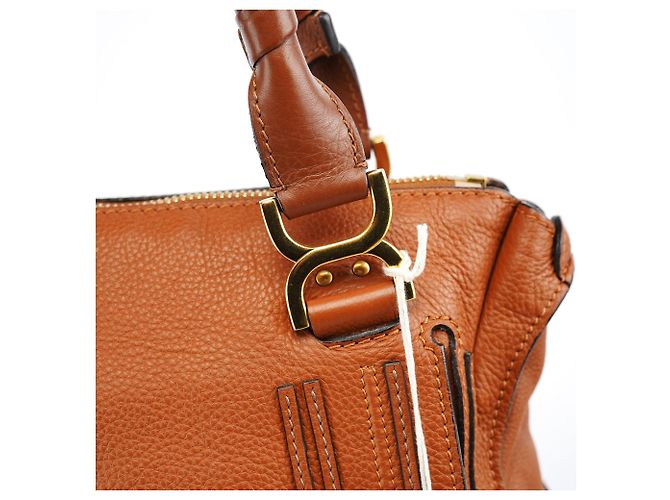 Chloé Borsa a tracolla Marcie in pelle marrone - vista 9