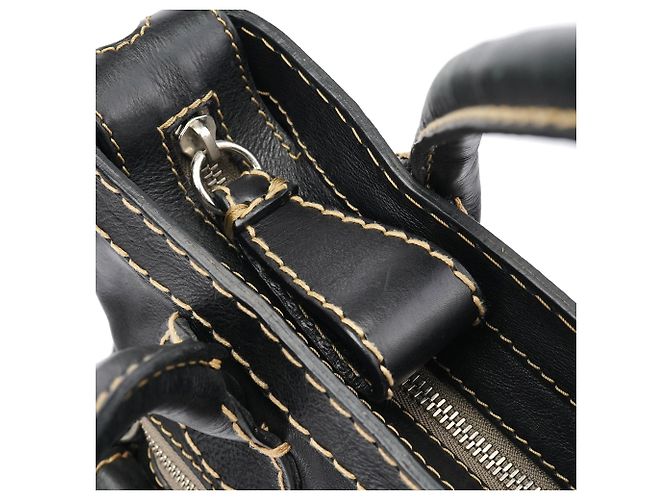 Chloé Borsa Tote Edith in pelle nera - vista 10