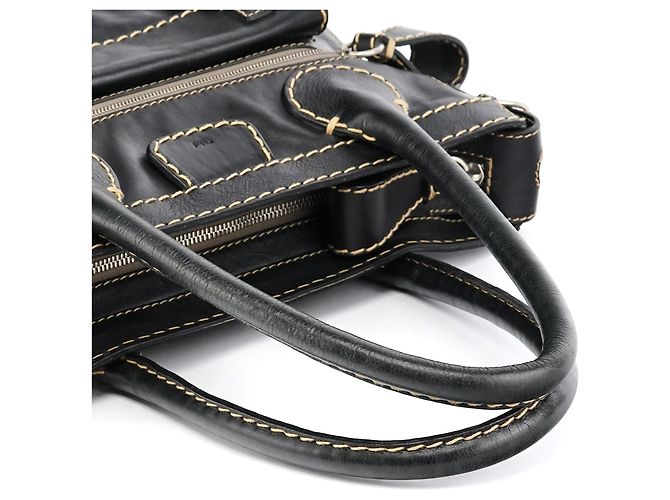 Chloé Borsa Tote Edith in pelle nera - vista 13